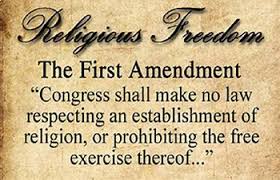 Quote stating that Religious Freedom and the First Amendment 
"Congress shall make no law respecting  an establishment of religion, or prohibiting the free exercise thereof..."